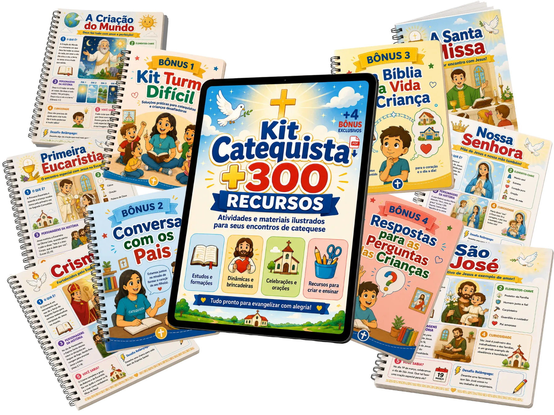 Mockup do Kit Catequista